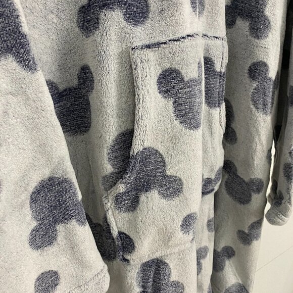 Disney Mickey Mouse Hooded Fleece Gown Pajama PJ's Sleep Shirt, Size Large - Picture 7 of 9